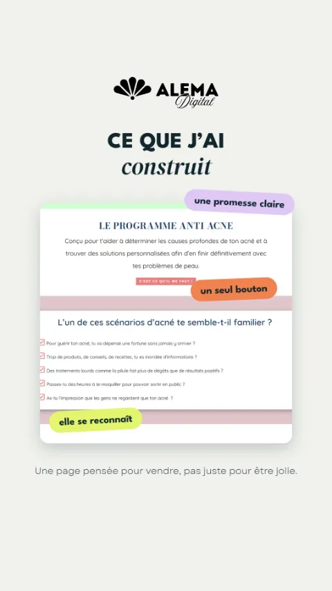 Story « Ce que j'ai construit » pour Skin Consultation